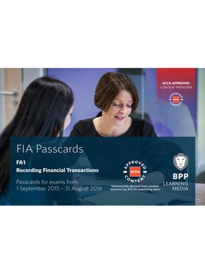 cover image of FIA Recording Financial Transactions FA1
